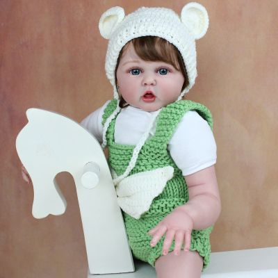 YIHANGG Realistic 3D Skin Reborn Baby Doll 24inch Soft Silicone Newborn Doll with Visible Veins 60cm Toddler Princess Toy Girl Dress Up Kids Birthday