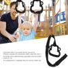 Kids Plastic Gymnastic Rings, 331lb Capacity Plastic Adjustable Straps Gymnastic Rings Pull Up Rings Buckle Straps Pull Up Exercise Rings Non-Slip Rings Olympic Rings Workout Strength Training(Black) view 2