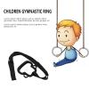 Kids Plastic Gymnastic Rings, 331lb Capacity Plastic Adjustable Straps Gymnastic Rings Pull Up Rings Buckle Straps Pull Up Exercise Rings Non-Slip Rings Olympic Rings Workout Strength Training(Black) view 3