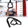 Kids Plastic Gymnastic Rings, 331lb Capacity Plastic Adjustable Straps Gymnastic Rings Pull Up Rings Buckle Straps Pull Up Exercise Rings Non-Slip Rings Olympic Rings Workout Strength Training(Black) view 4