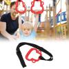 Kids Plastic Gymnastic Rings, 331lb Capacity Plastic Adjustable Straps Gymnastic Rings Pull Up Rings Buckle Straps Pull Up Exercise Rings Non-Slip Rings Olympic Rings Workout Strength Training(Red) view 3