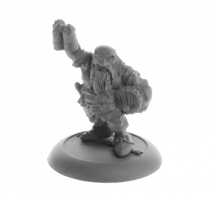 Reaper Dwarf Brewmaster Jalarak Leadbarrels Miniature 25mm Heroic Scale Figure Dark Heaven Legends