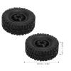 Dilwe RC Car Tires and Wheels, Aluminum Alloy + Rubber, 67mm Diameter, 25mm Width, Black, Suitable for WPL C14 C24 C34 C44 B14 B24 B16 B36 RC Trucks view 2