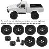 Dilwe RC Car Tires and Wheels, Aluminum Alloy + Rubber, 67mm Diameter, 25mm Width, Black, Suitable for WPL C14 C24 C34 C44 B14 B24 B16 B36 RC Trucks view 3