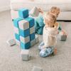 Freshly Picked MagnetBlox Magnetic Construction Blocks for Kids, Standard Set, Blue Gray view 2