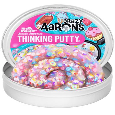 Crazy Aaron's Thinking Putty - Sweet Surprise - Clear Sensory Putty for Kids and Grown ups in a 4" Tin - Creative and Endless Fun, Stress Relief Therapy Toys, Never Dries Out - Made in USA