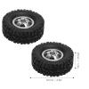 Dilwe RC Car Tires and Wheels, 6PCS Aluminum Alloy + Rubber Tires and Wheels for WPL C14 C24 C34 C44 B14 B24 B16 B36 RC Truck Accessories (Silver) view 2