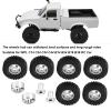 Dilwe RC Car Tires and Wheels, 6PCS Aluminum Alloy + Rubber Tires and Wheels for WPL C14 C24 C34 C44 B14 B24 B16 B36 RC Truck Accessories (Silver) view 3