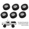 Dilwe RC Car Tires and Wheels, 6PCS Aluminum Alloy + Rubber Tires and Wheels for WPL C14 C24 C34 C44 B14 B24 B16 B36 RC Truck Accessories (Silver) view 4