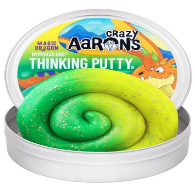 Crazy Aaron's Thinking Putty - Magic Dragon Hypercolor - Color Changing Putty for Kids and Adults in a 4" Tin - Creative and Endless Fun, Stress Relief Therapy Toys, Never Dries Out - Made in USA