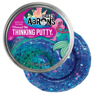 Crazy Aaron's Thinking Putty - Mermaid Tale - Color Changing Sensory Putty for Kids and Grown ups in a 4" Tin - Creative and Endless Fun, Stress Relief Therapy Toys, Never Dries Out - Made in USA
