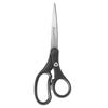 Westcott KleenEarth 8" Straight Stainless Steel Scissors, Pointed Tip, Black Handle, Pack of 6 (ACM15583-6) view 2