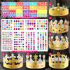 Axeyil 38 Pcs Paper Crowns for Kids Boys Girls Adults Princess Prince King, Classroom Crown, Birthday Party Hats with Gold Gem Jewels Number Letter Stickers, DIY Decorate Decor Favor Supplies view 2