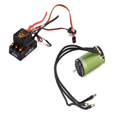 Castle Creations Copperhead 10 Brushless ESC / 1412-3200Kv 5mm Sensored Motor Combo, CSE01001661, Black, Green