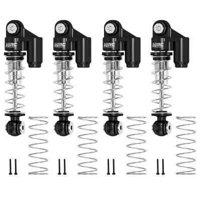 MRC SCX24 Shocks Aluminum Shock Absorber Damper Set for 1/24 Axial RC SCX24 Deadbolt C10 Betty Gladiator Bronco (Black)