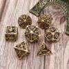 DND Dice Set Metal Dice Dungeons and Dragons Dice Gift Polyhedral Dice Set Role Playing Dice D20 Hollow Polyhedral dice Set for Dungeons and Dragons RPG MTG Table Games view 3