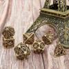 DND Dice Set Metal Dice Dungeons and Dragons Dice Gift Polyhedral Dice Set Role Playing Dice D20 Hollow Polyhedral dice Set for Dungeons and Dragons RPG MTG Table Games view 4