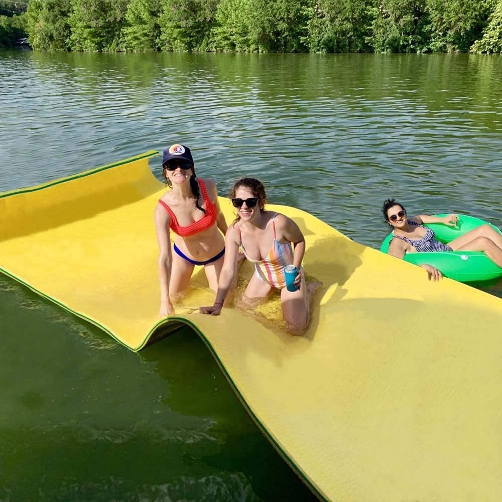 MarKnig 18x6 Ft Floating Mat, Lily Pad Floating Mat, Water Mat for 6-9 Adults, Floating Pad for Lake, 3-Layer Tear-Resistant XPE Foam for Boat, Beach, Ocean, Pool, Lake.