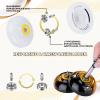 MAGICYOYO Pack of 2 Responsive Yoyos - N11 Black Golden Yoyo and K2 Snow White Fingerspin Yo Yo for Kids Beginners, Dual Purpose Yo Yyos with Unresponsive Bearings Kit, 2 Yo-yo Bags, 12 Yo-yo Strings view 4