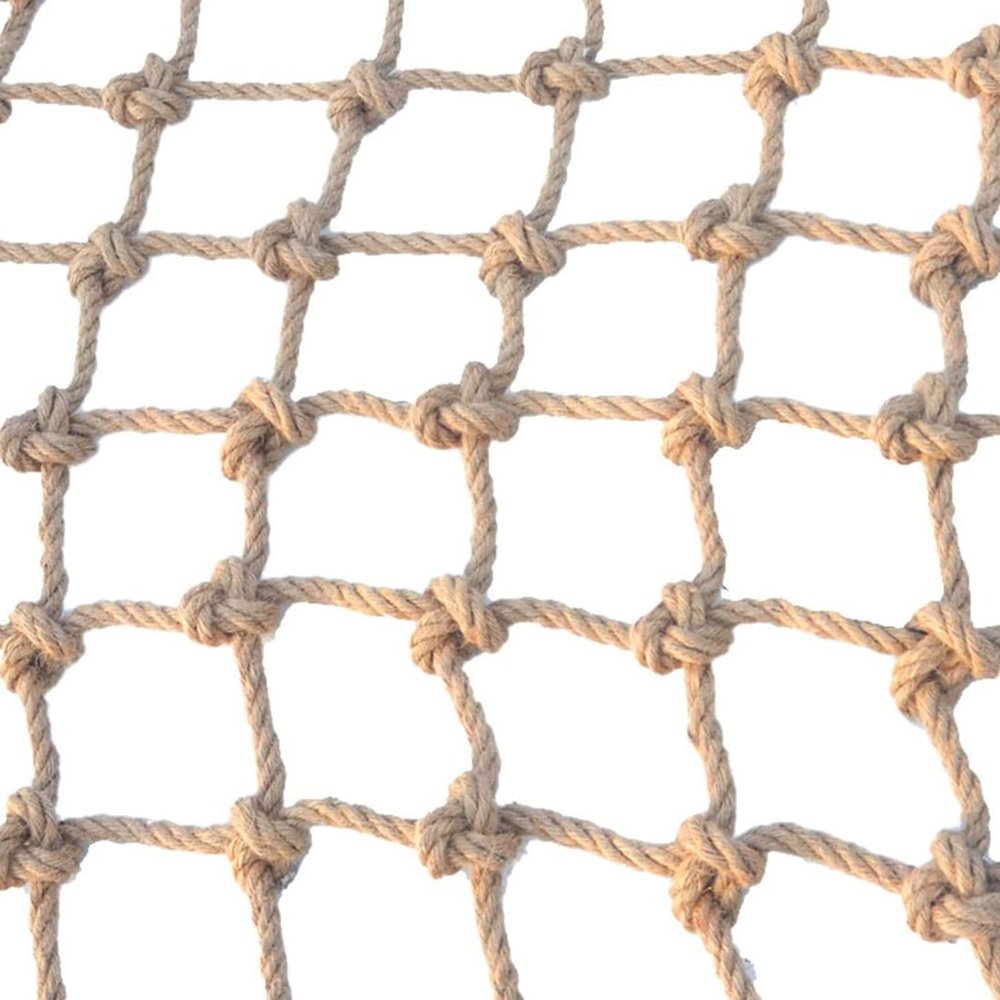 Ccsh Climbing Net 10mm Coarse Climbing Net for Children, Outdoor Safety Climbing Network Cargo Net Rock Rope Ladder, Jute Trellis Twine for Home School Shop (Size : 2x5m(7x16ft))