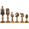 4" Animal Kingdom Series Chess Pieces Only Set - Distress Antiqued Camel Bone view 1