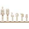 4" Animal Kingdom Series Chess Pieces Only Set - Distress Antiqued Camel Bone view 2