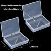 2 Packs Playing Card Case Deck Plastic Boxes Gaming Card Holder Organizer Empty Snaps Closed Plastic Storage Box Clear Playing Card Case Box Internal Size (3.6 Inch X 2.6 Inch X 0.8 Inch) view 2