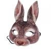 Froiny Easter Bunny Mask Simulation Rabbit Eye Mask with Long Ears Half Face Mask Costume for Carnival Birthday Halloween Cosplay view 1