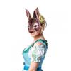 Froiny Easter Bunny Mask Simulation Rabbit Eye Mask with Long Ears Half Face Mask Costume for Carnival Birthday Halloween Cosplay view 2