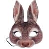 Froiny Easter Bunny Mask Simulation Rabbit Eye Mask with Long Ears Half Face Mask Costume for Carnival Birthday Halloween Cosplay view 3