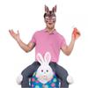Froiny Easter Bunny Mask Simulation Rabbit Eye Mask with Long Ears Half Face Mask Costume for Carnival Birthday Halloween Cosplay view 4