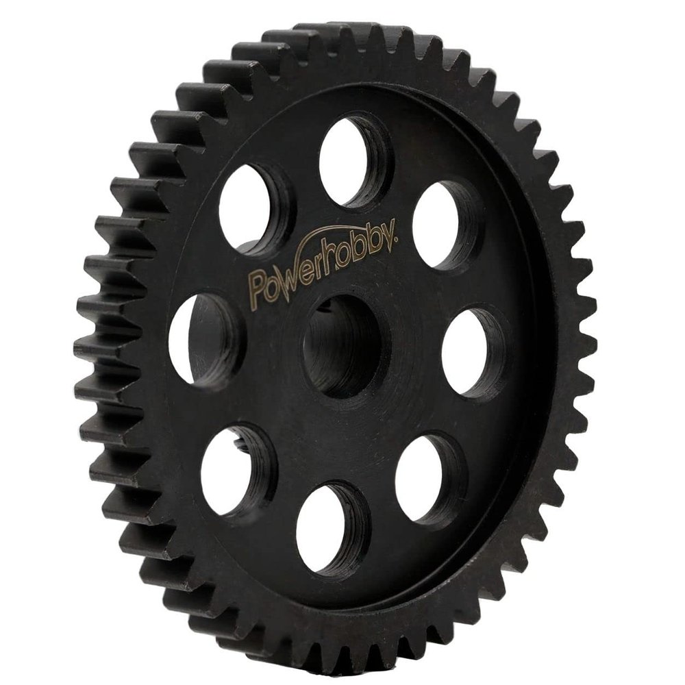 Powerhobby Hardened Steel Pinion Gear w 2 Grub Screws Speed Run/Drag Racing Mod 1 / Mod1 8mm (54T)