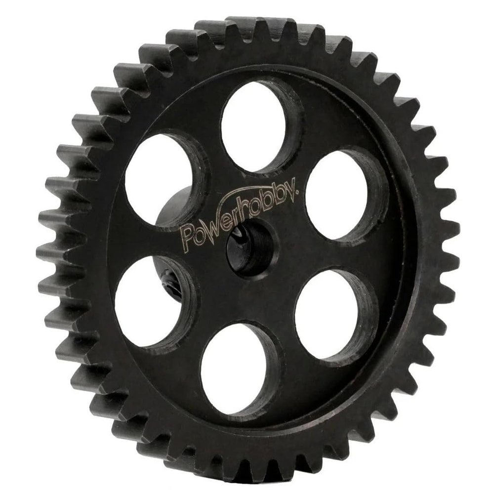 Power Hobbies Hardened Steel Pinion Gear w 2 Grub Screws Speed Run/Drag Racing Mod 1 / Mod1 5mm (45T)