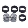 Almencla NC RC Car Trunk Tires Wheel Rims Replacement Upgrade Parts Accessory for 284131 K969 K979 K989 P929 P939 RC Car, Titanium view 1