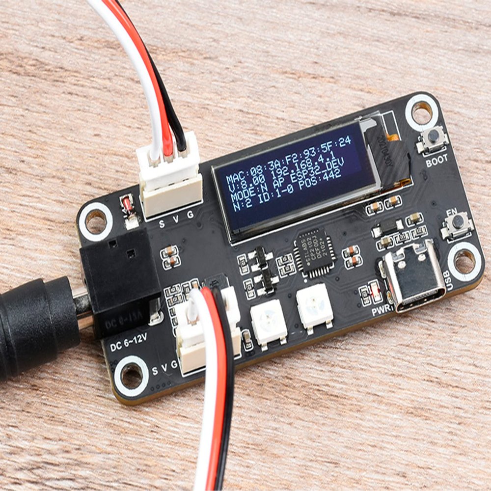 ESP32 Servo Driver Expansion Board, Built-in WiFi and Bluetooth, UART Serial Bus Control up to 253 Servos via ESP32 Serial Port Open Source Web Application and Various Robot Structures