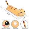 AFAN Long Cat Plush Cute Cat Body Pillows Kawaii Stuffed Animals Plushies Soft Cuddly Cotton Plush Toys Room Decor Gifts for Kids Girls Boys Adults (Yellow, 34 Inch) view 2