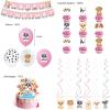 50 Dog Birthday Decorations Including Birthday Banners, Cake Toppers, Cupcake Toppers, Balloons, Swirls For Dog Paw Print Birthday Party Supplies And Baby Shower Decorations view 2