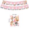 50 Dog Birthday Decorations Including Birthday Banners, Cake Toppers, Cupcake Toppers, Balloons, Swirls For Dog Paw Print Birthday Party Supplies And Baby Shower Decorations view 3