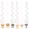 50 Dog Birthday Decorations Including Birthday Banners, Cake Toppers, Cupcake Toppers, Balloons, Swirls For Dog Paw Print Birthday Party Supplies And Baby Shower Decorations view 4