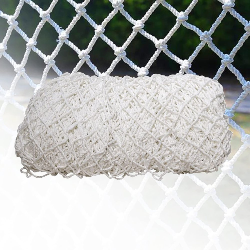 CHINLIFE Stair Fence Anti-Fall Net Nylon Protection Net Child Safety Net Kindergarten Isolation Protective Net, Customizable (Color : White-5cm, Size : 4x4m(13x13ft))