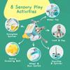 Busy Cube Sensory Toys for Toddlers is a Handmade Montessori Fidget Cube - Wooden Busy Board Baby Activity Cube Travel Toy for Children with Autism Toys & ADHD 1 2 3 view 2