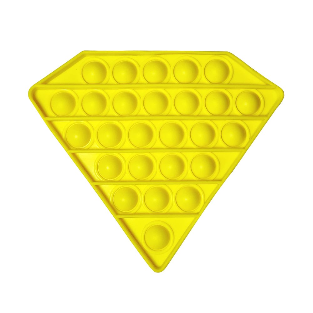 APPASH Pop it Fidget Pad Push Pop Stress Anxiety Pressure Relieving Sensory Silicone Bubble Toy[Soft Material][Pop its-Diamond Shape][Yellow]