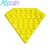 APPASH Pop it Fidget Pad Push Pop Stress Anxiety Pressure Relieving Sensory Silicone Bubble Toy[Soft Material][Pop its-Diamond Shape][Yellow] view 2