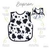 BapronBaby Cowhide Bapron - No Neck Tie Safer Bib for Baby & Toddler - Soft Waterproof Stain Resistant - Machine Washable - Sz Baby/Toddler 6m-3T view 2
