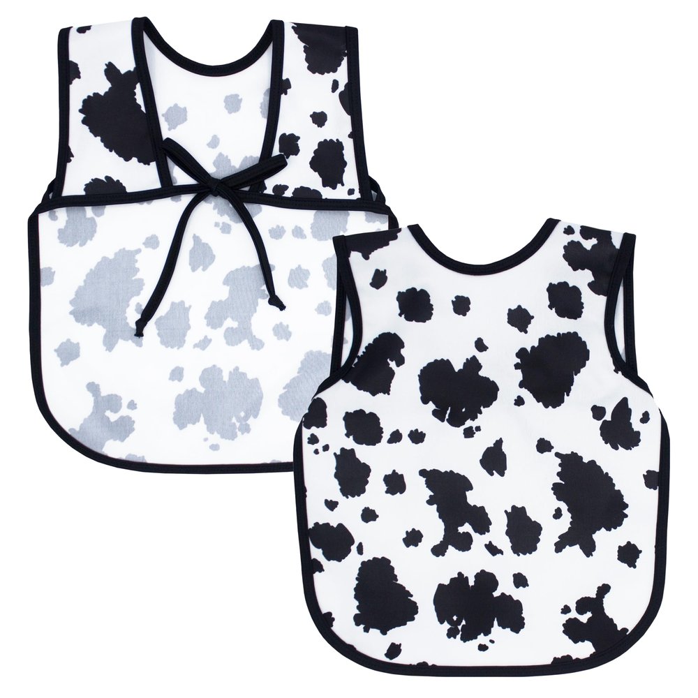 BapronBaby Cowhide Bapron - No Neck Tie Safer Bib for Baby & Toddler - Soft Waterproof Stain Resistant - Machine Washable - Sz Preschool 3-5yrs