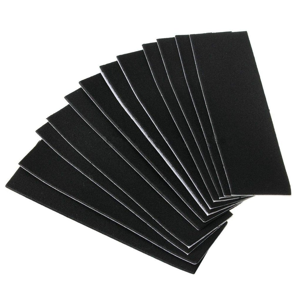 ND 12PCS Wooden Fingerboard Deck Uncut Sandpaper Grip Tape Stickers 4.33''X1.38''