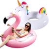 FindUWill 2 Pack Inflatable Pool Lounge, Inflatable Pool Floats with Headrest, X-Large, Cooling Pool Floaties Contour Lounger and 2 Pack 42'' Inflatable Pool Floats Flamingo Unicorn Swim Tube Rings view 3