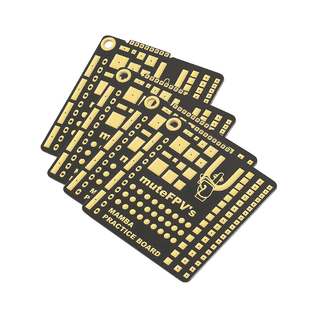 Diatone Mamba 4pcs FPV Soldering Practice Board for FPV Drone Beginners, Tools for Flight controller ESC Soldering Practice