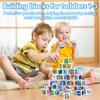 PLAY ABC Building Blocks for Toddlers 1-3, 28 PCS Plastic Baby Alphabet Letters Number Stacking Blocks Set, Preschool Learning Educational Montessori Sensory Toys Gifts for Kids Girls Boys view 4