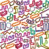 Sotiff 60 Packs Wacky Track Fidget Toy Colorful Snake Toys Gifts for Kids Adult Autism Stress Relief Therapy Toys for Students Classroom Home Party Bag Fillers Keeps Mind Focused(Basic Color) view 1